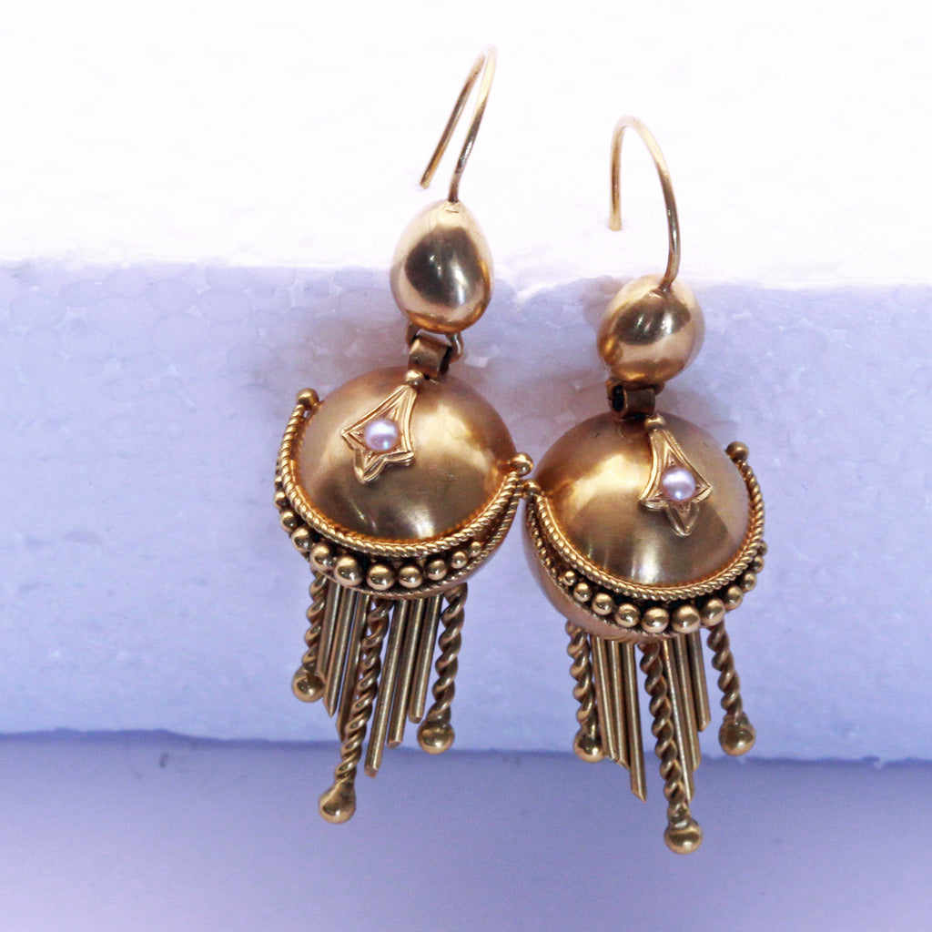Royal Antique Gold Earring – Sarang